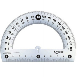 Maped ‎146134 Kątomierz półkolisty CLASSIC 12cm 180° przezroczysty