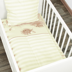 Alvi Zestaw poszewka na kołdrę i poduszkę (80x80, 35x40) - Rock Cat szary 401101456