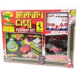 Motorama Ferrari&Go Mata podłogowa z autkiem Ferrari California, 80x70 cm