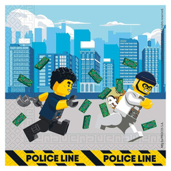 Serwetki papierowe LEGO City Policja 33 × 33 cm – 20 szt.