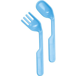 Playshoes 788145 Zestaw sztućców dla dzieci łyżka i widelec kolor niebieski