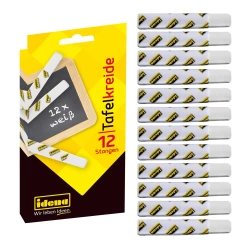 Idena Kreda tablicowa w składanym pudełku, 12 pałeczek, biała