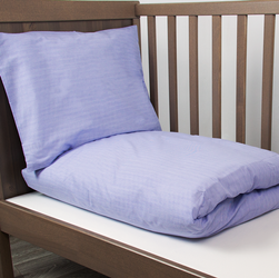 Alvi Pościel i poszewka na poduszkę wzór Biało-niebieskie paski 100x135 cm pościel i poszewka 40x60cm 40126