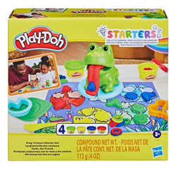 Play-Doh Żaba – Zestaw Startowy z Ciastoliną i Matą do Zabawy Dla Przedszkolaka