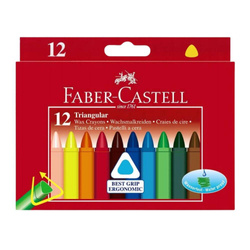 Faber-Castell- Kredki świecowe trójkątne- 12 kolorów