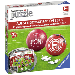 RAVENSBURGER 11680 Puzzle 3D 2 piłki x 27 elementów 6-10 lat