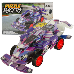 SPINMASTER  6044918 Puzzle 3D Racers samochód fioletowy 34 elementy